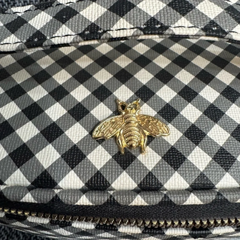 Black and White Checkered Women's cosmetic Bag